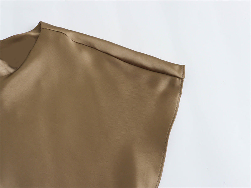 Satin Midi Evening Dress