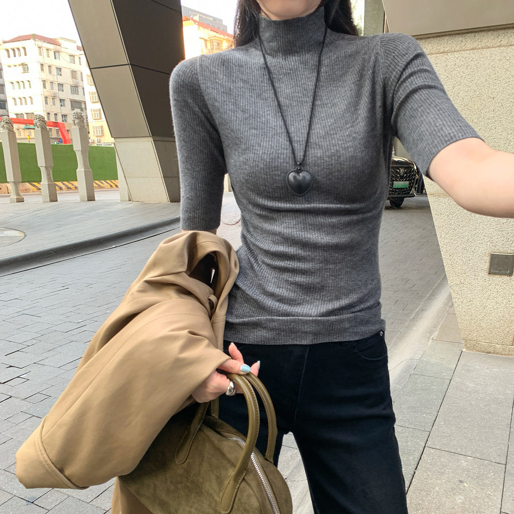 Knit Slim Bodysuit Top