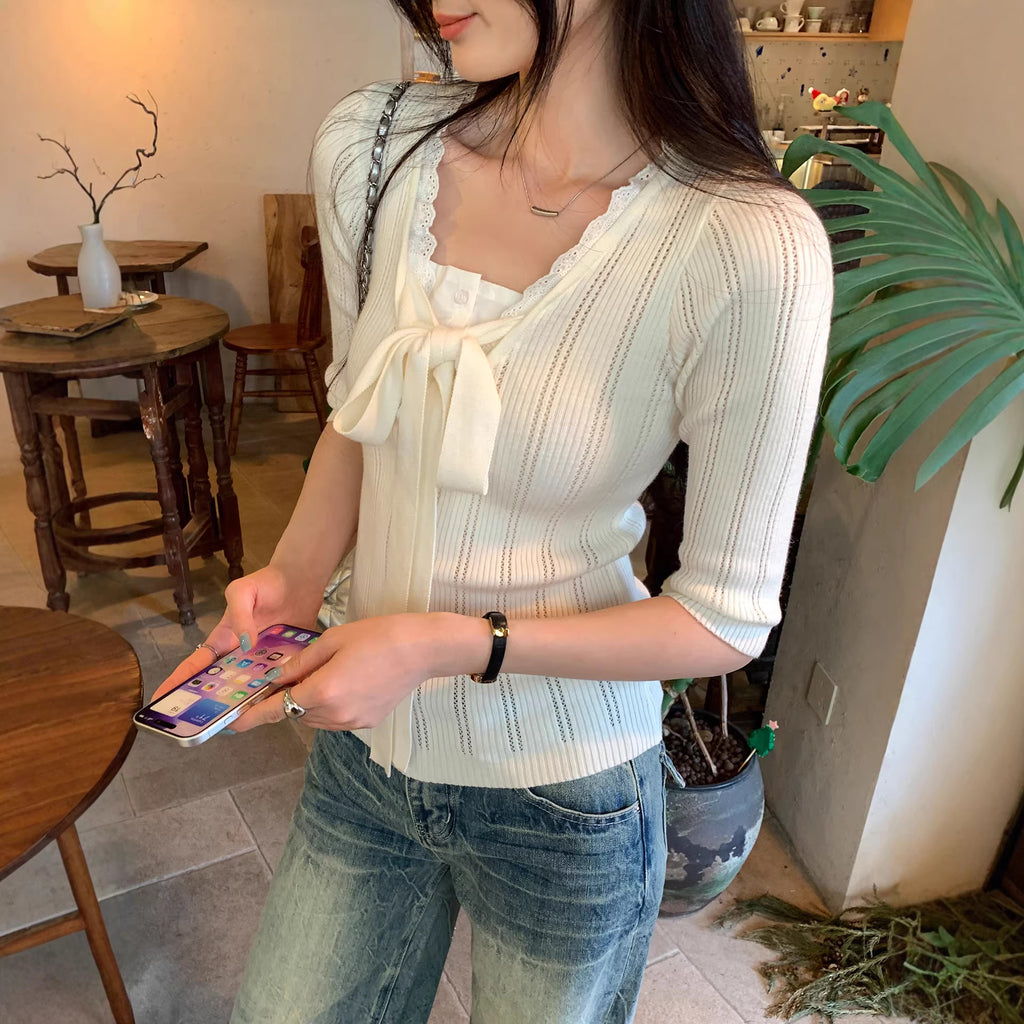 Lace Mock Top