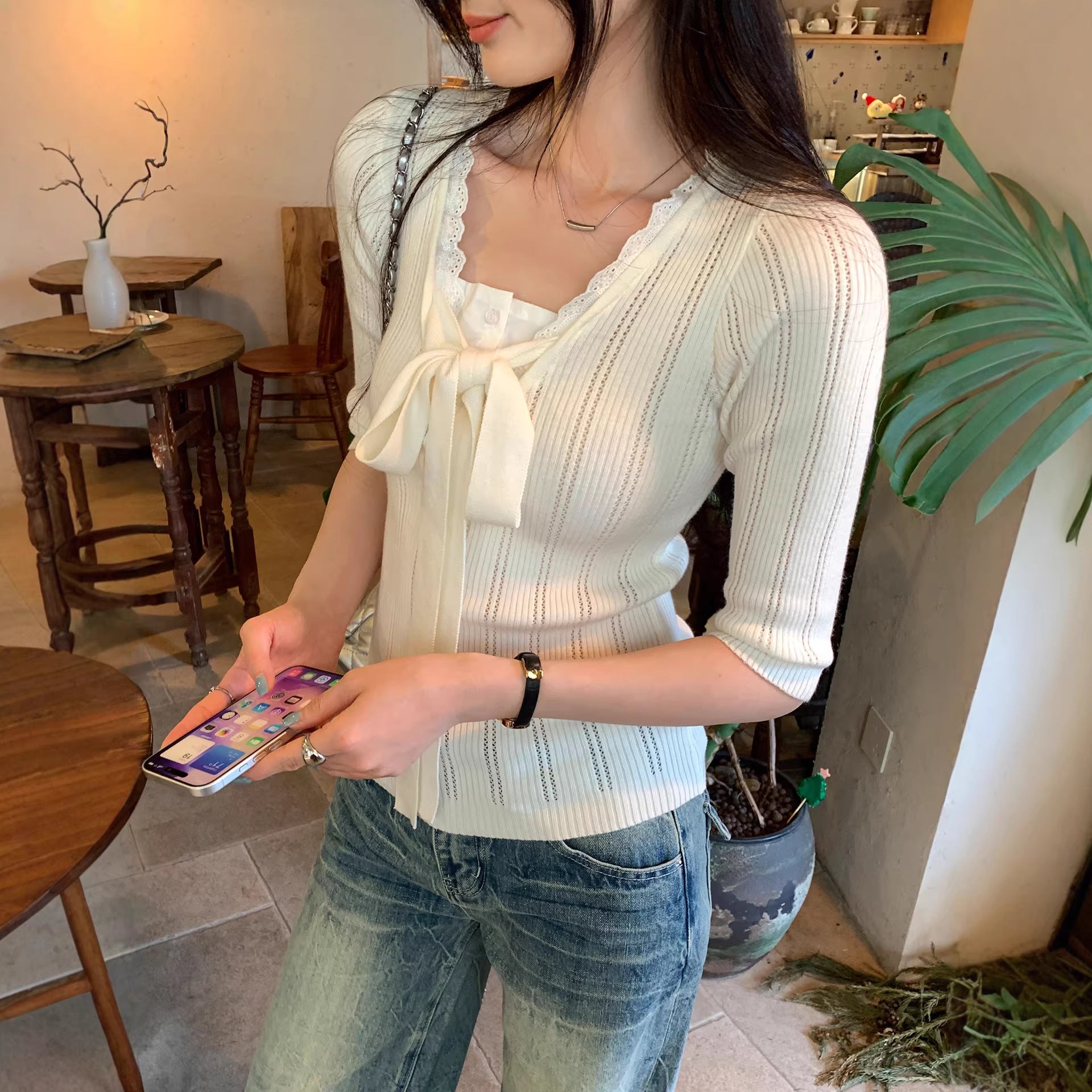 Lace Mock Top