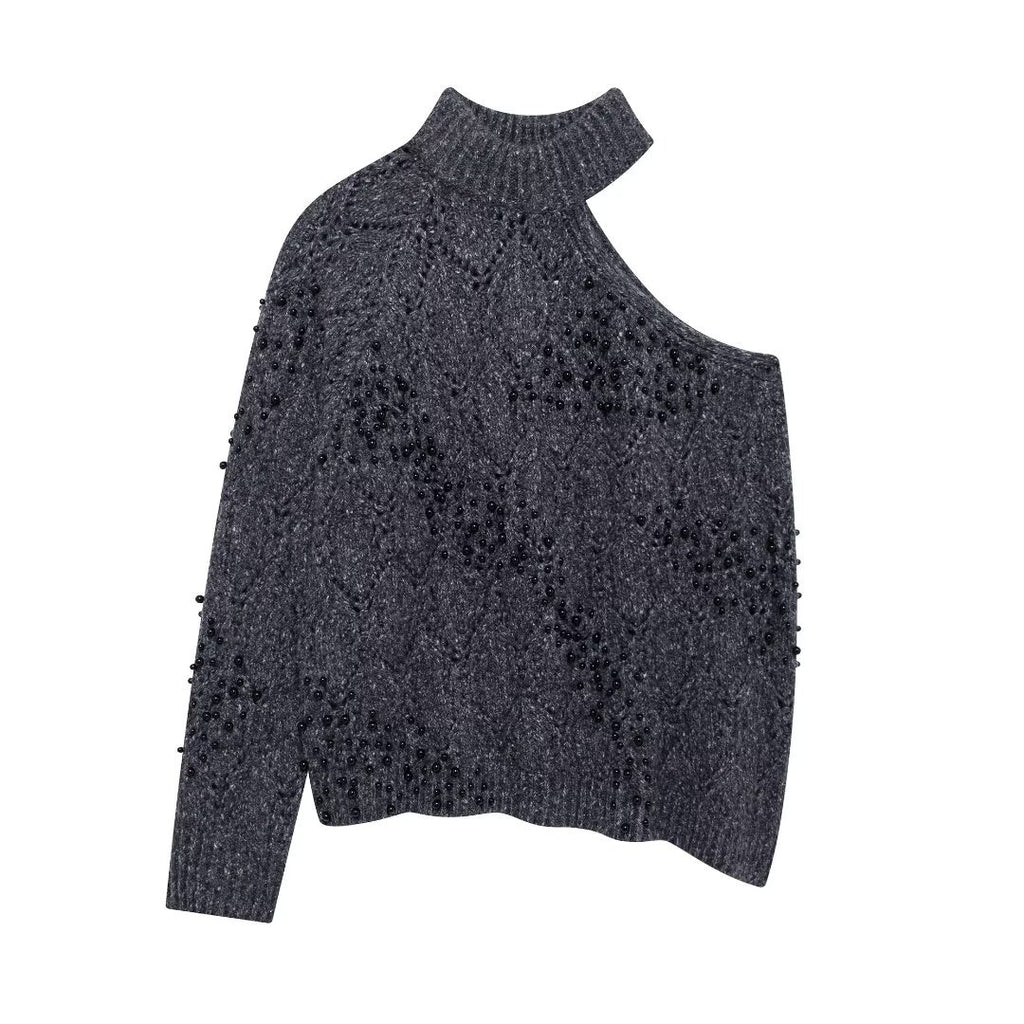 Asymmetrical Hollow Sweater