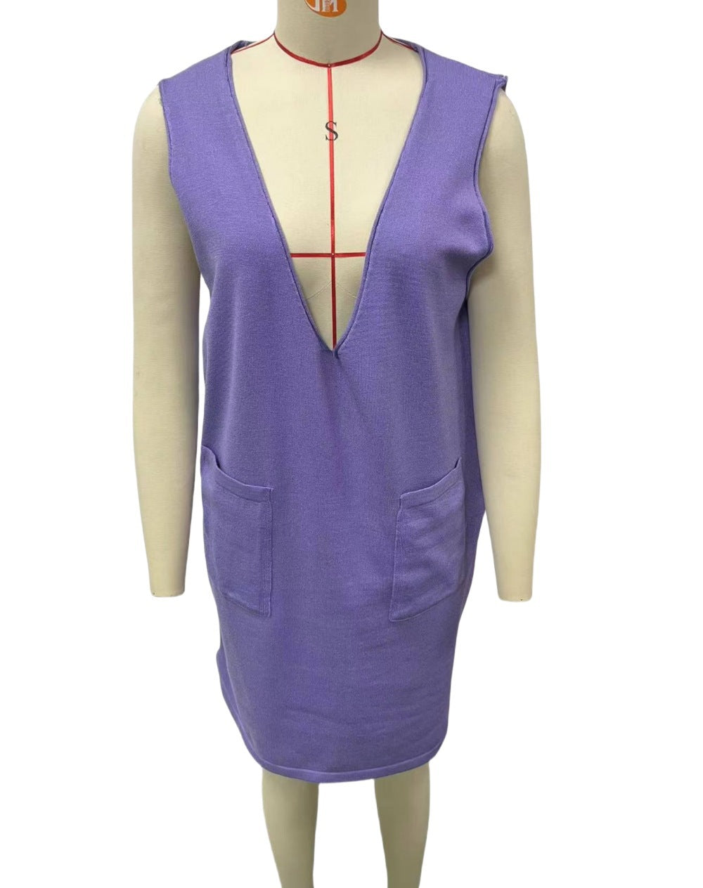Knitted Sleeveless Vest Dress