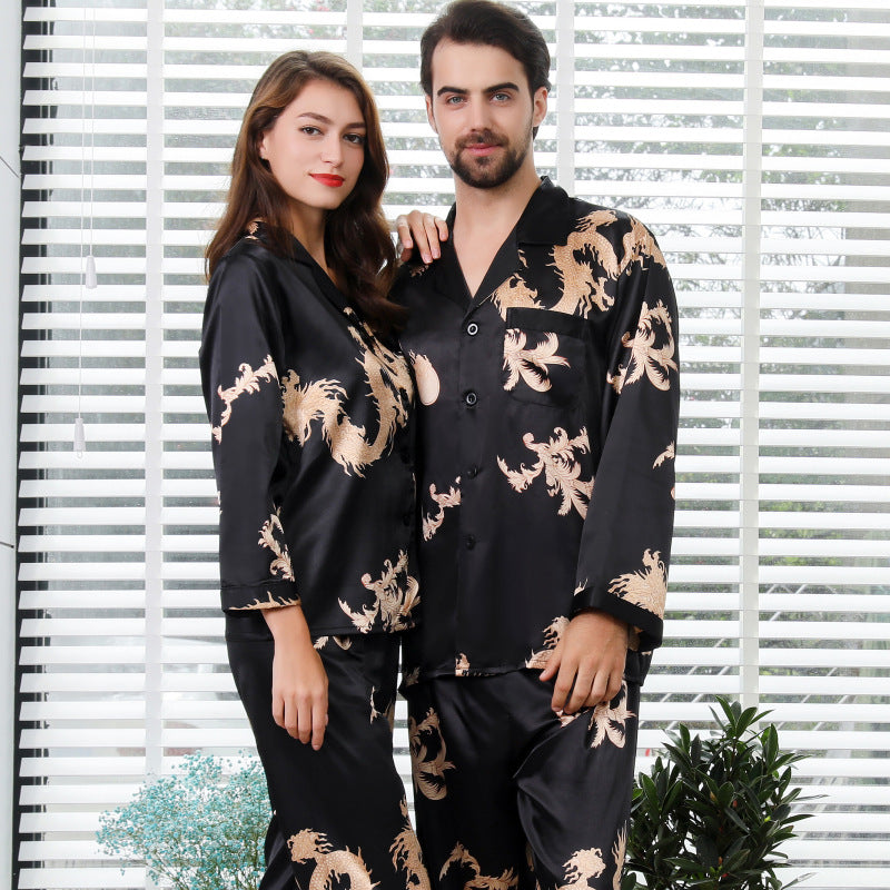 Silk Couple Sleepwear Set