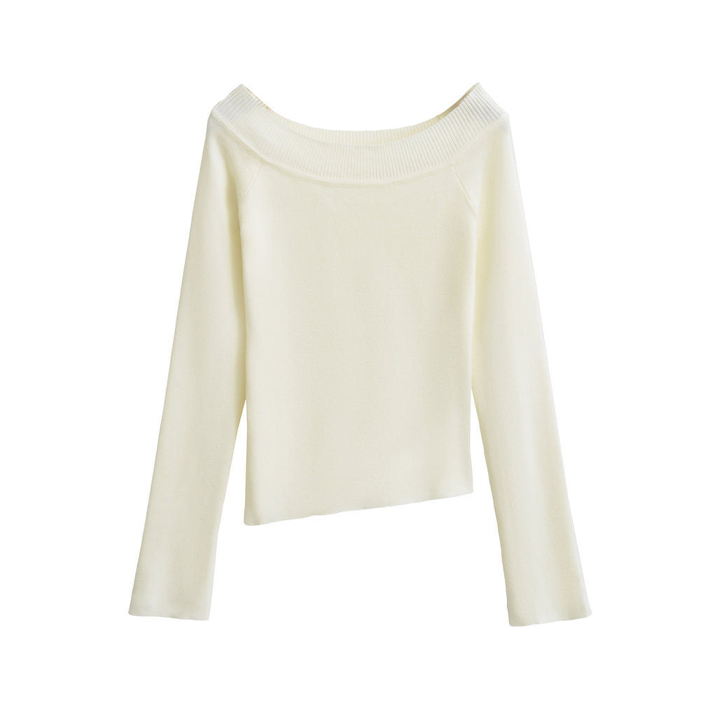 Off-Shoulder Elastic Slim Top