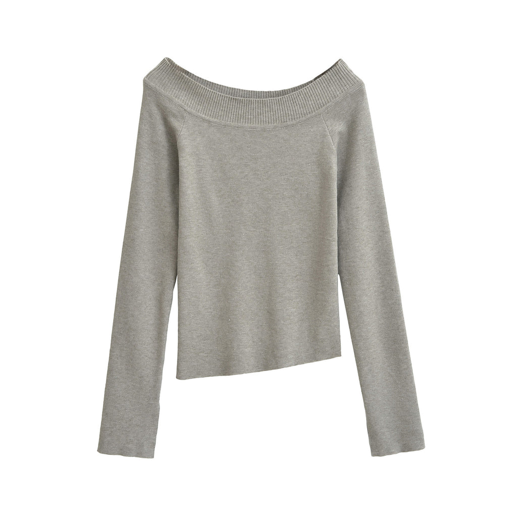 Off-Shoulder Elastic Slim Top