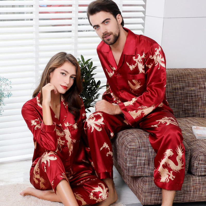 Silk Couple Sleepwear Set