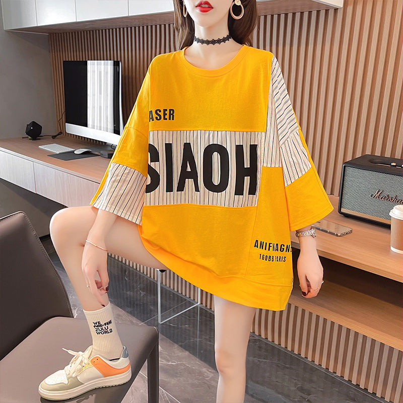 Zipper Stitch Loose Tee