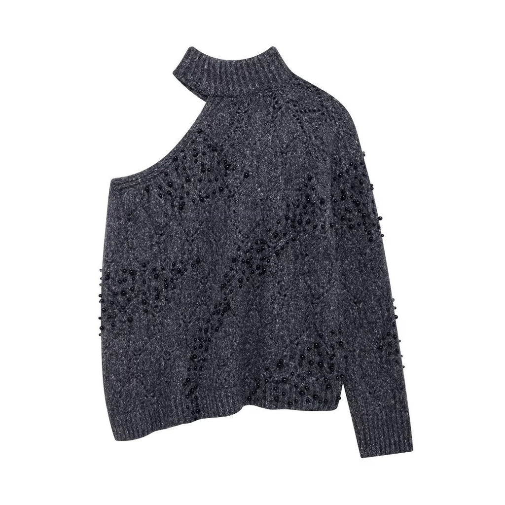 Asymmetrical Hollow Sweater