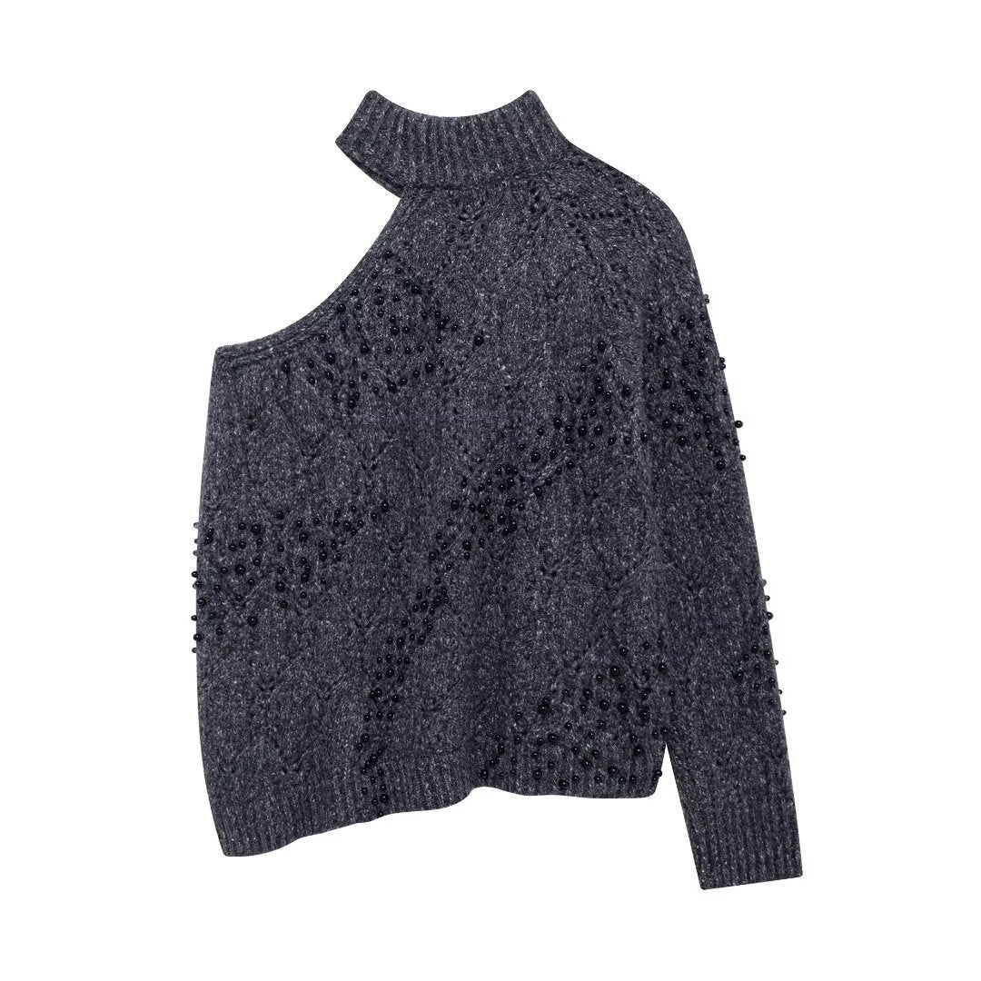 Asymmetrical Hollow Sweater