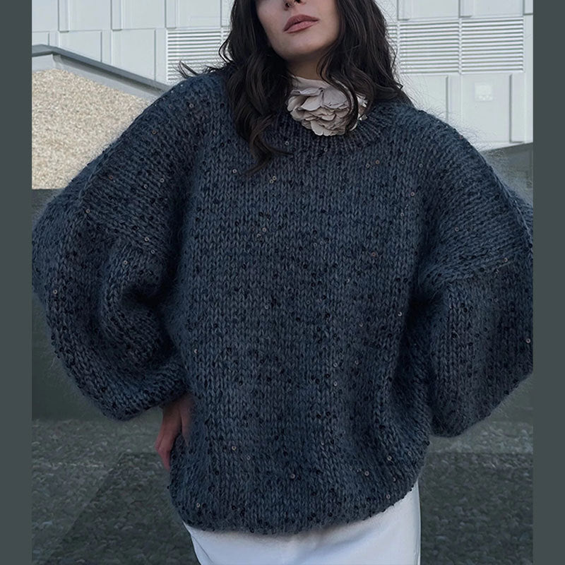 Sequined Lantern Sweater