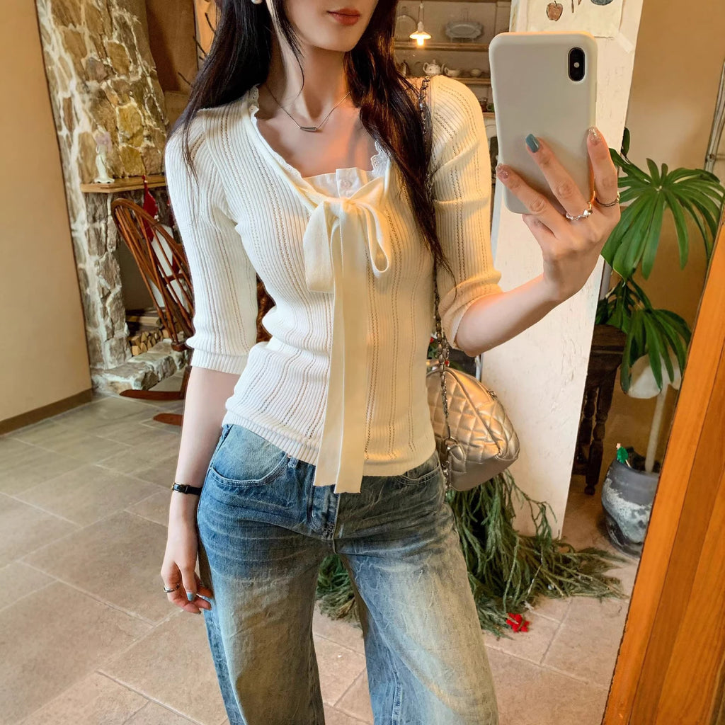 Lace Mock Top