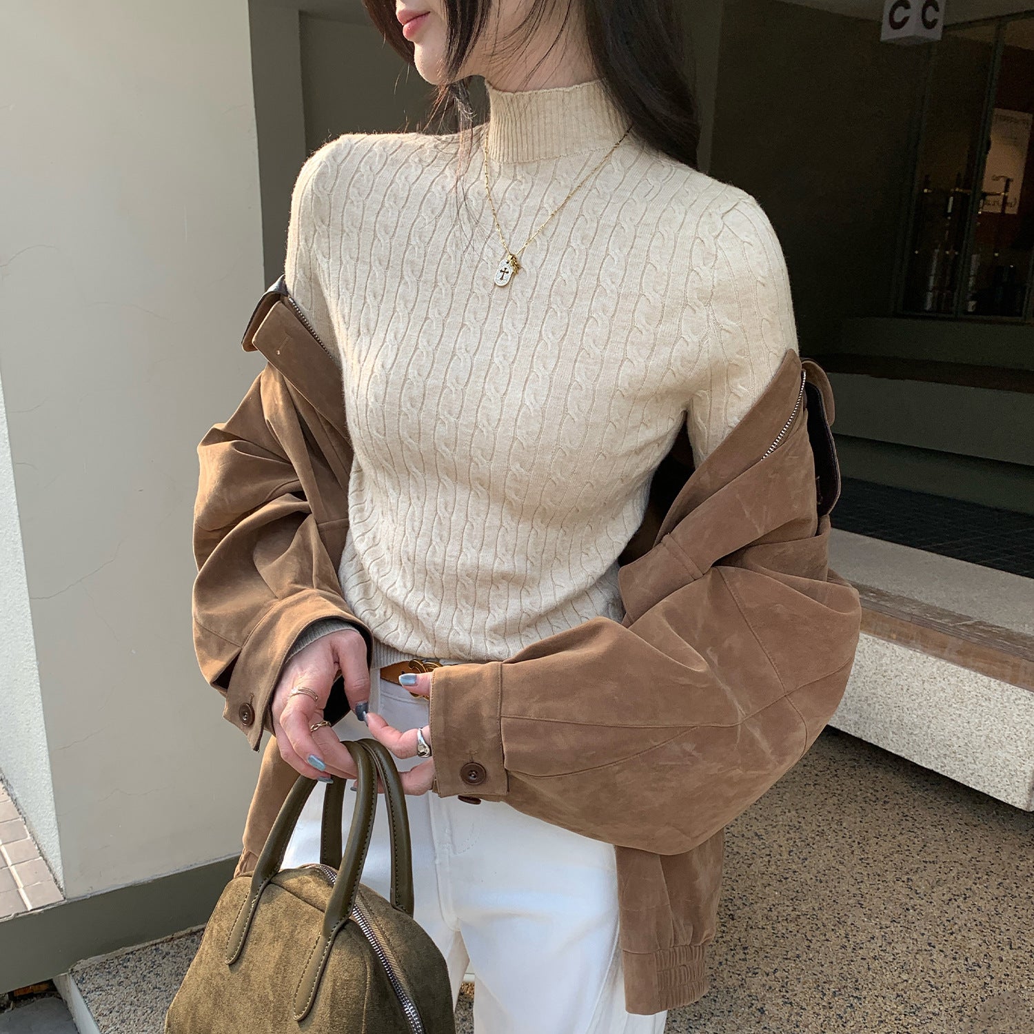 **ContourKnit™ Cropped Sweater**