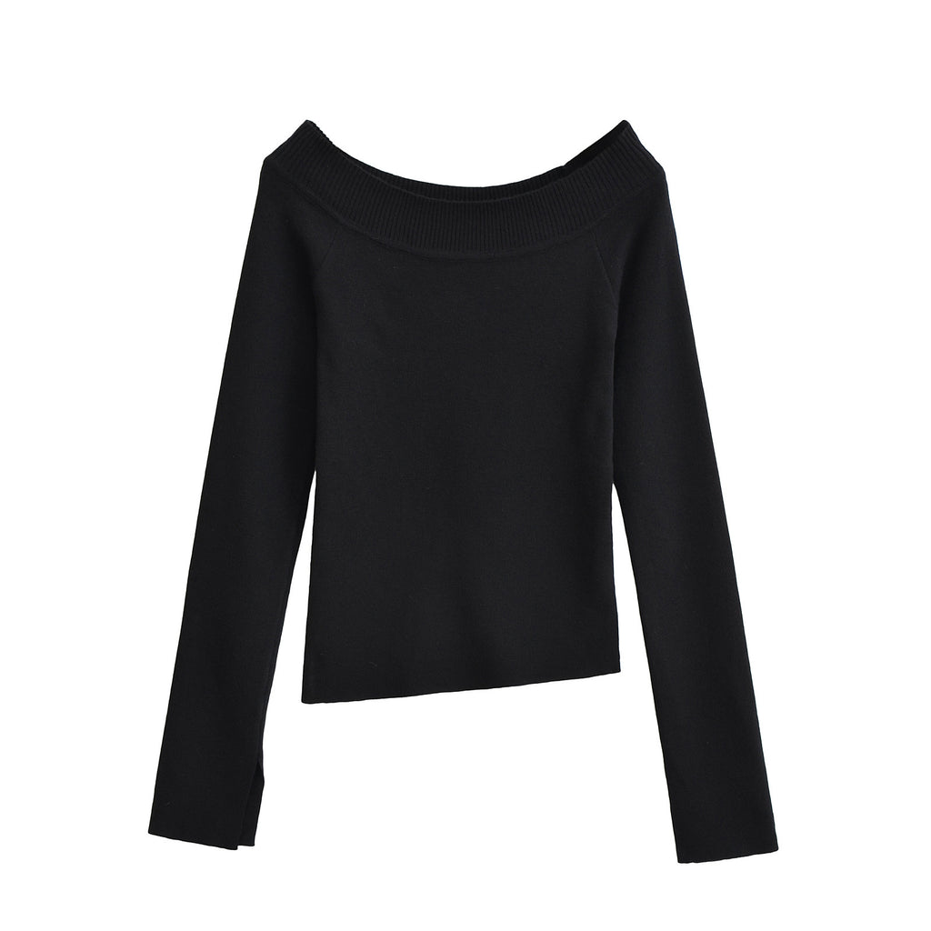 Off-Shoulder Elastic Slim Top