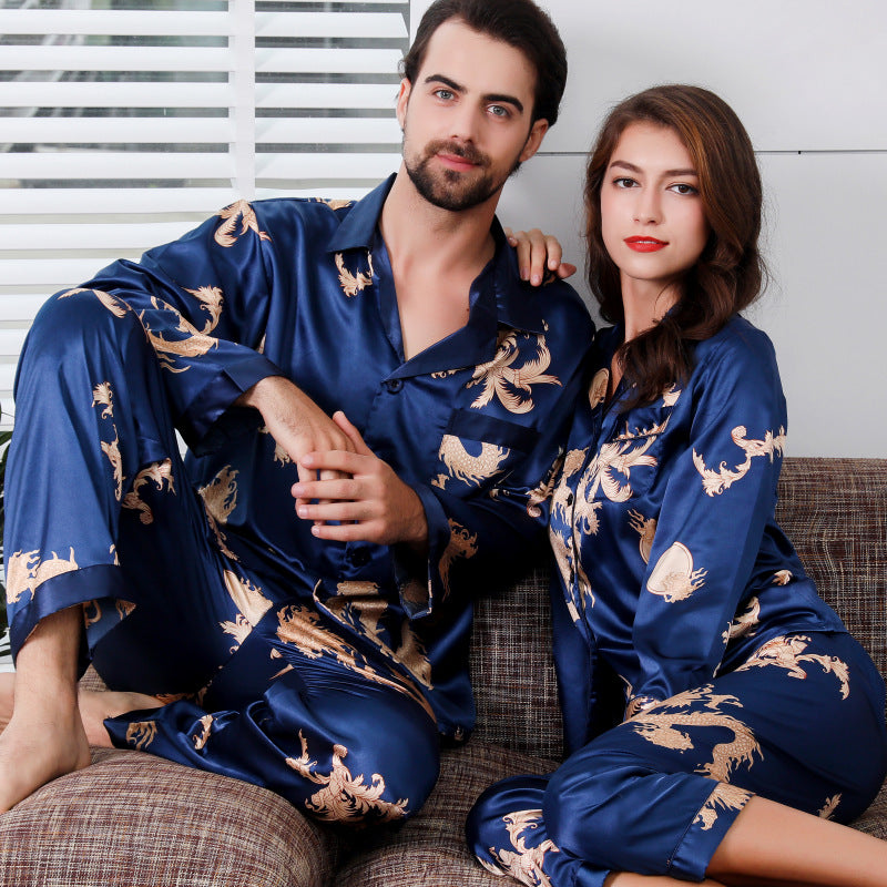 Silk Couple Sleepwear Set
